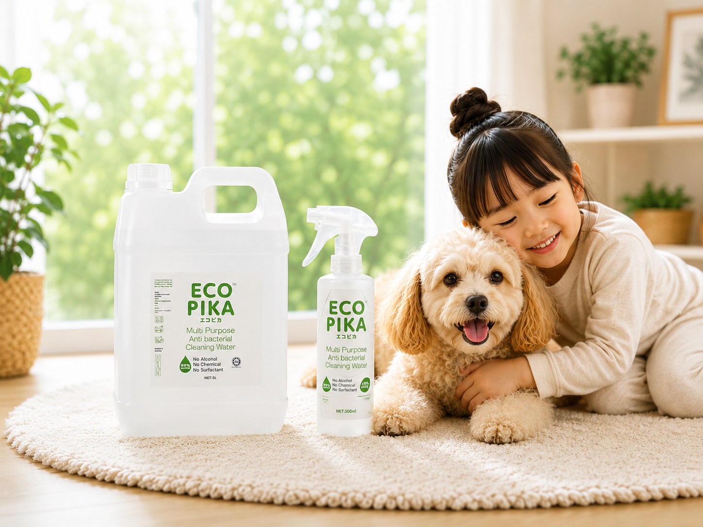 ECOPIKA products in a family-friendly home scene