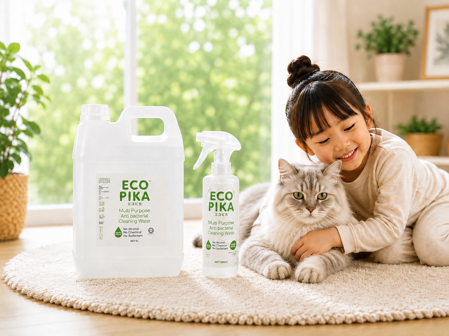 ECOPIKA products in a family-friendly home scene
